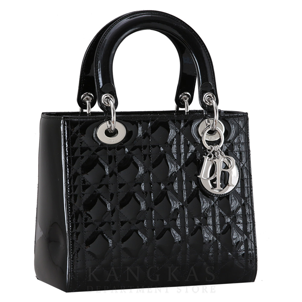 CHRISTIAN DIOR(USED)크리스찬디올 레이디디올 페이던트 미듐 블랙